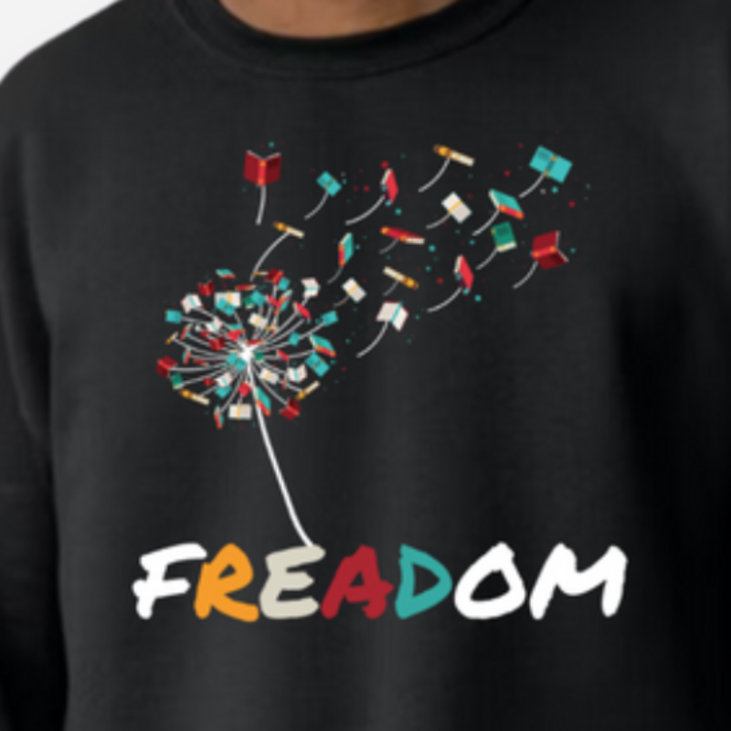 fREADom 📖 [Black Gildan Softstyle Tee, Crewneck Sweatshirt, or Hoodie]  Main Image